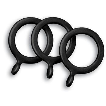 County/Crown 19mm Metal Pole Rings (pvc) Black