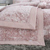 Catherine Lansfield Crushed Velvet 220cm x 220cm Bedspread Blush