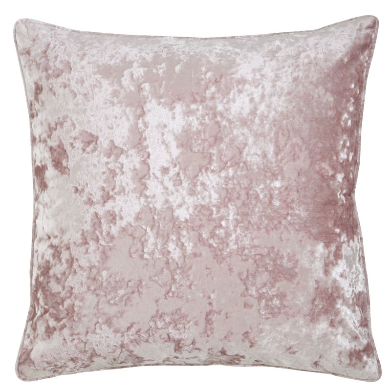 Crushed Velvet Filled Cushion 18x18 Blush