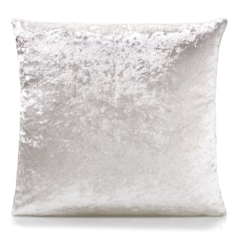 Crushed Velvet Filled Cushion 45cm x 45cm Cream