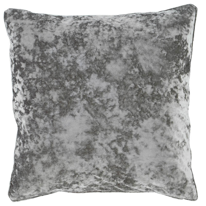 Crushed Velvet Filled Cushion 18x18 Silver