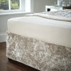 Catherine Lansfield Crushed Velvet Wrap Bedding Valance Natural