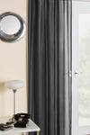 Crystal Ready Made Single Voile Curtain Black