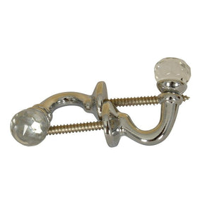 Crystal Palma Dove Tie Back Hooks (pair) Chrome