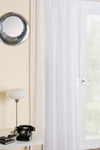 Crystal Ready Made Single Voile Curtain White
