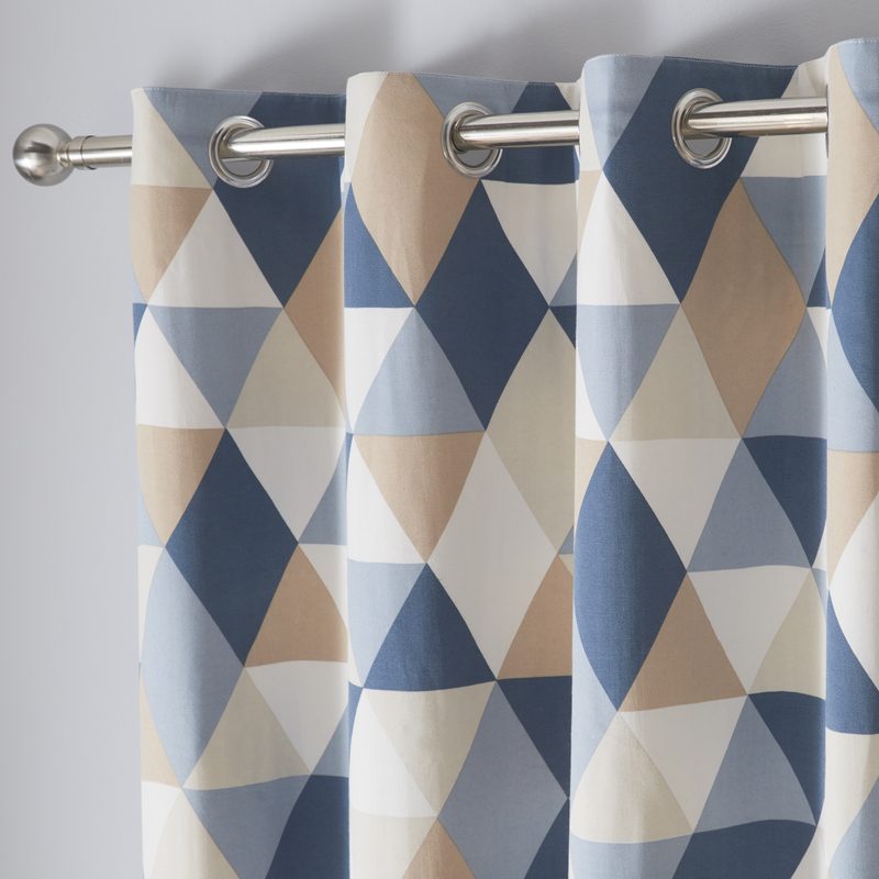 Dakota Ready Made Eyelet Curtains In Navy