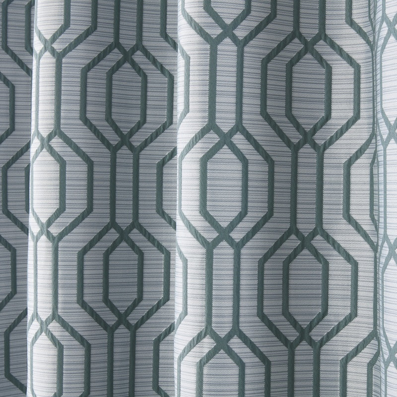 Dakota Ready Made Eyelet Curtains Green