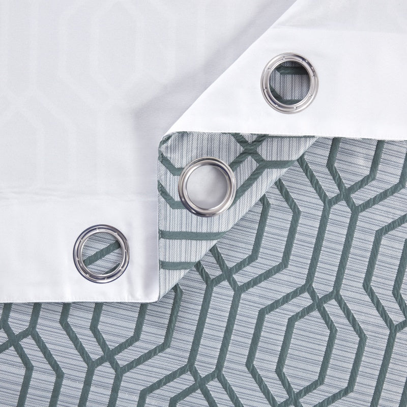 Dakota Ready Made Eyelet Curtains Green