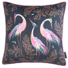 Sara Miller Dancing Cranes Filled Cushion 50cm x 50cm Midnight