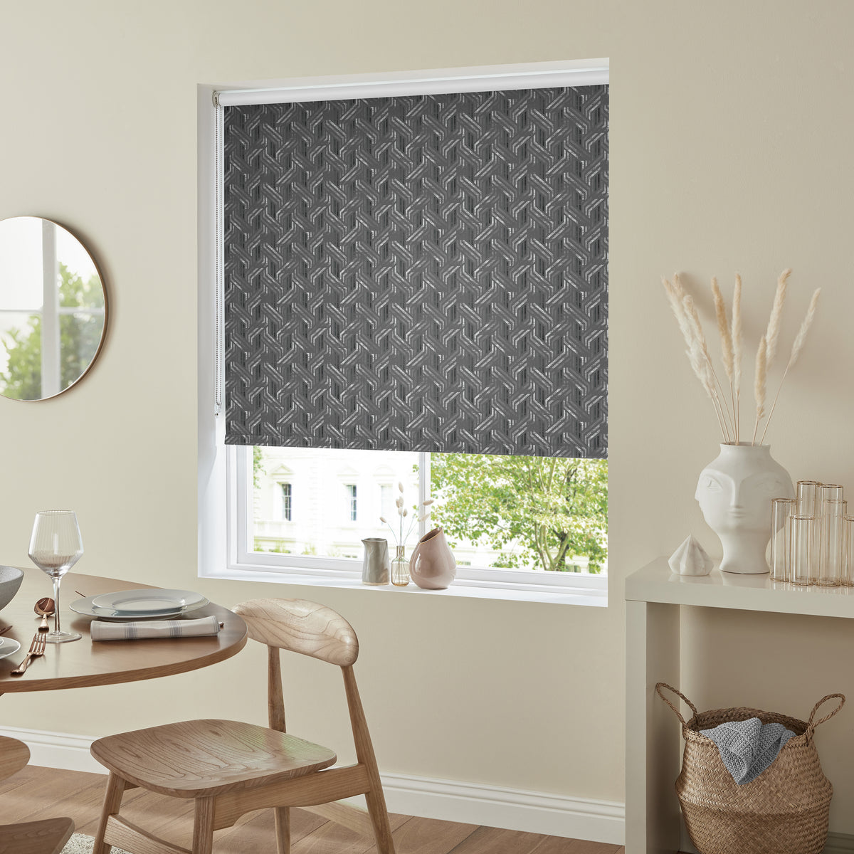 Freya Made to Measure Blackout Roller Blind Charcoal