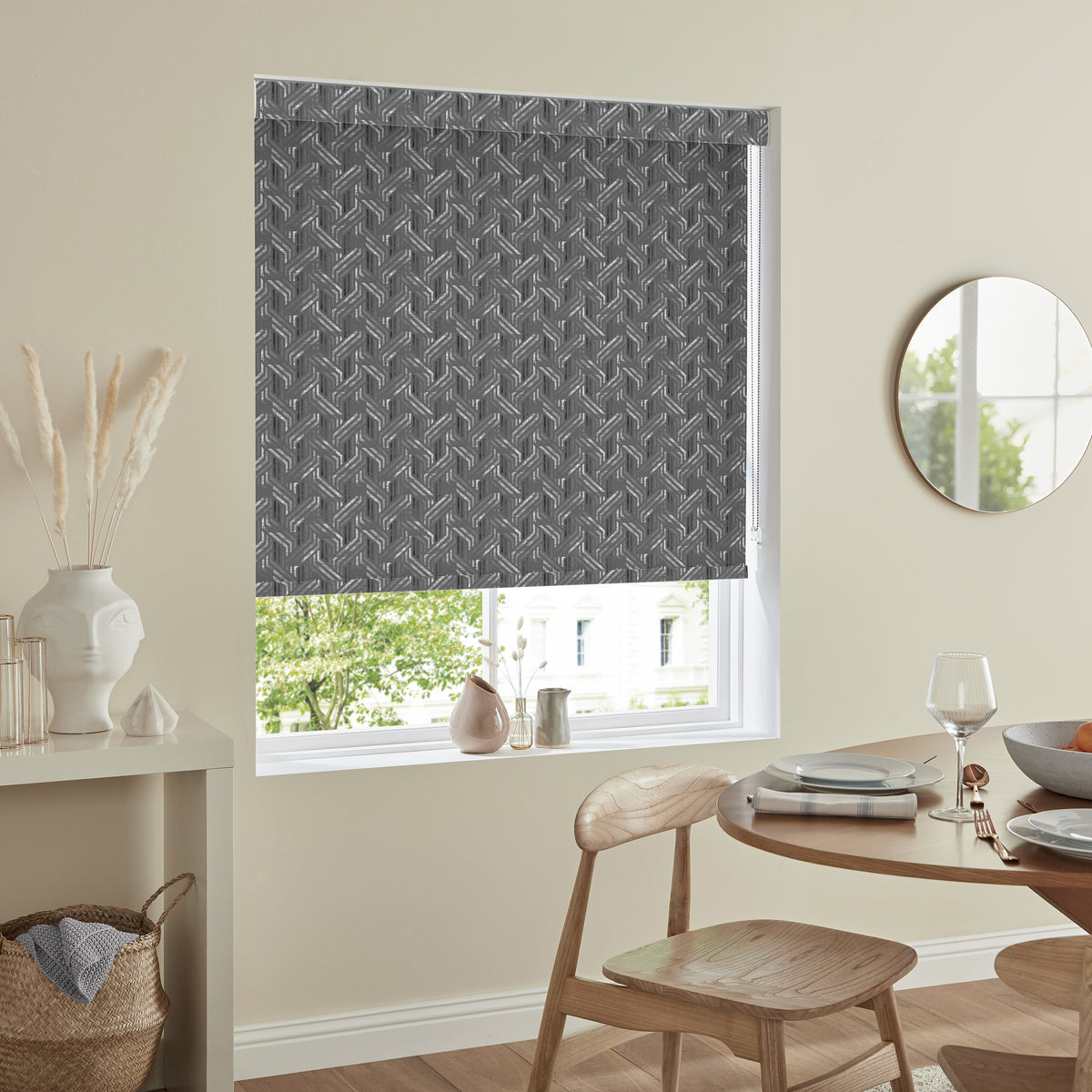 Freya Made to Measure Blackout Roller Blind Charcoal