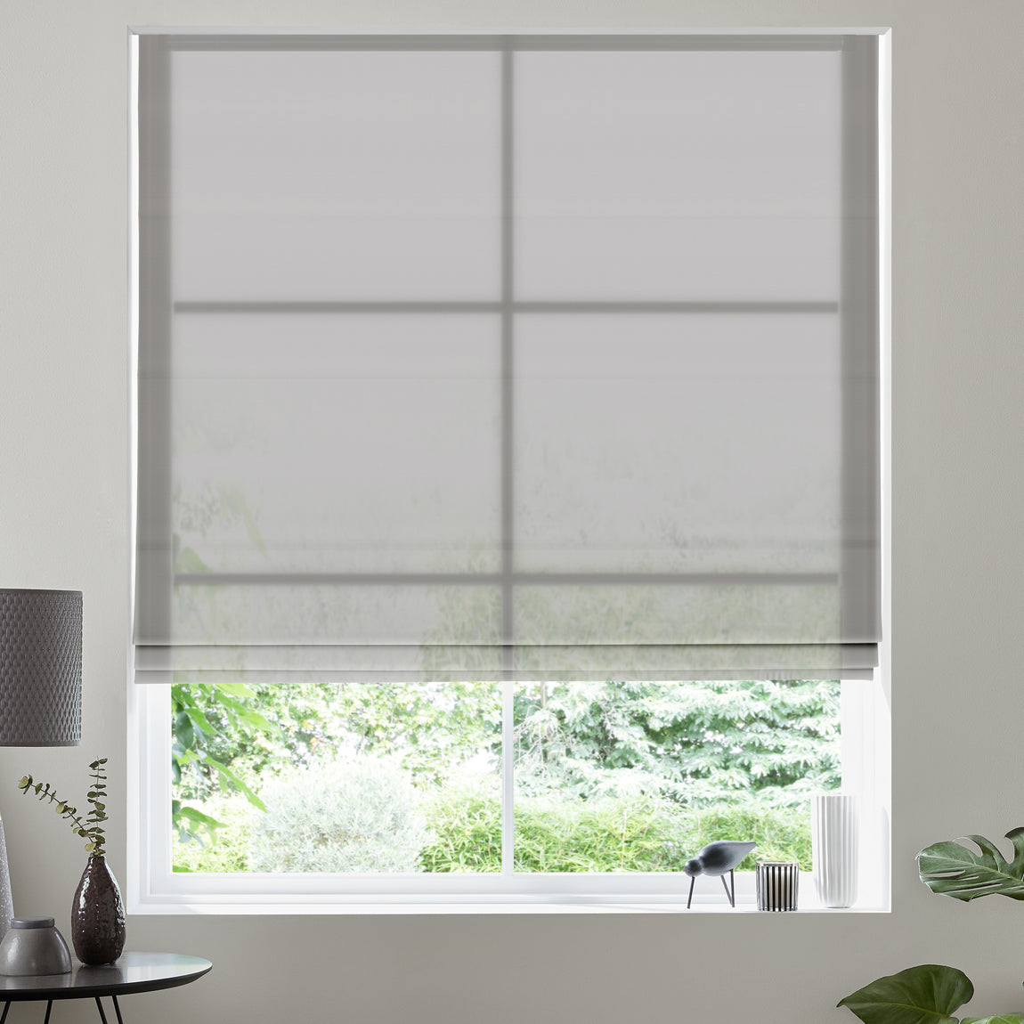 Felicity Sheer Voile Made to Measure Roman Blind Fog
