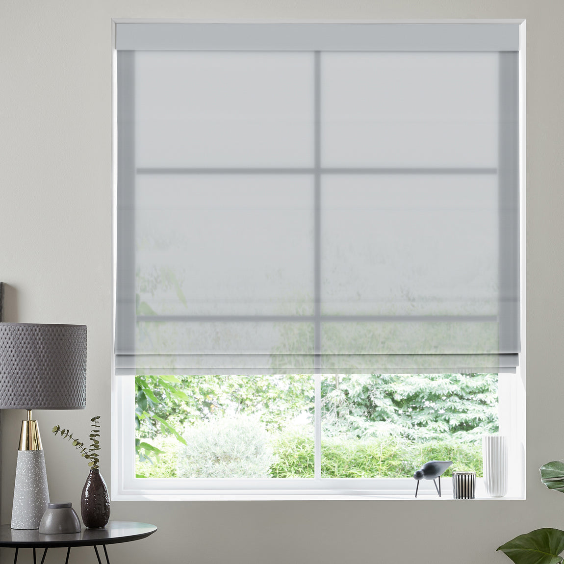 Felicity Sheer Voile Made to Measure Roman Blind Sky