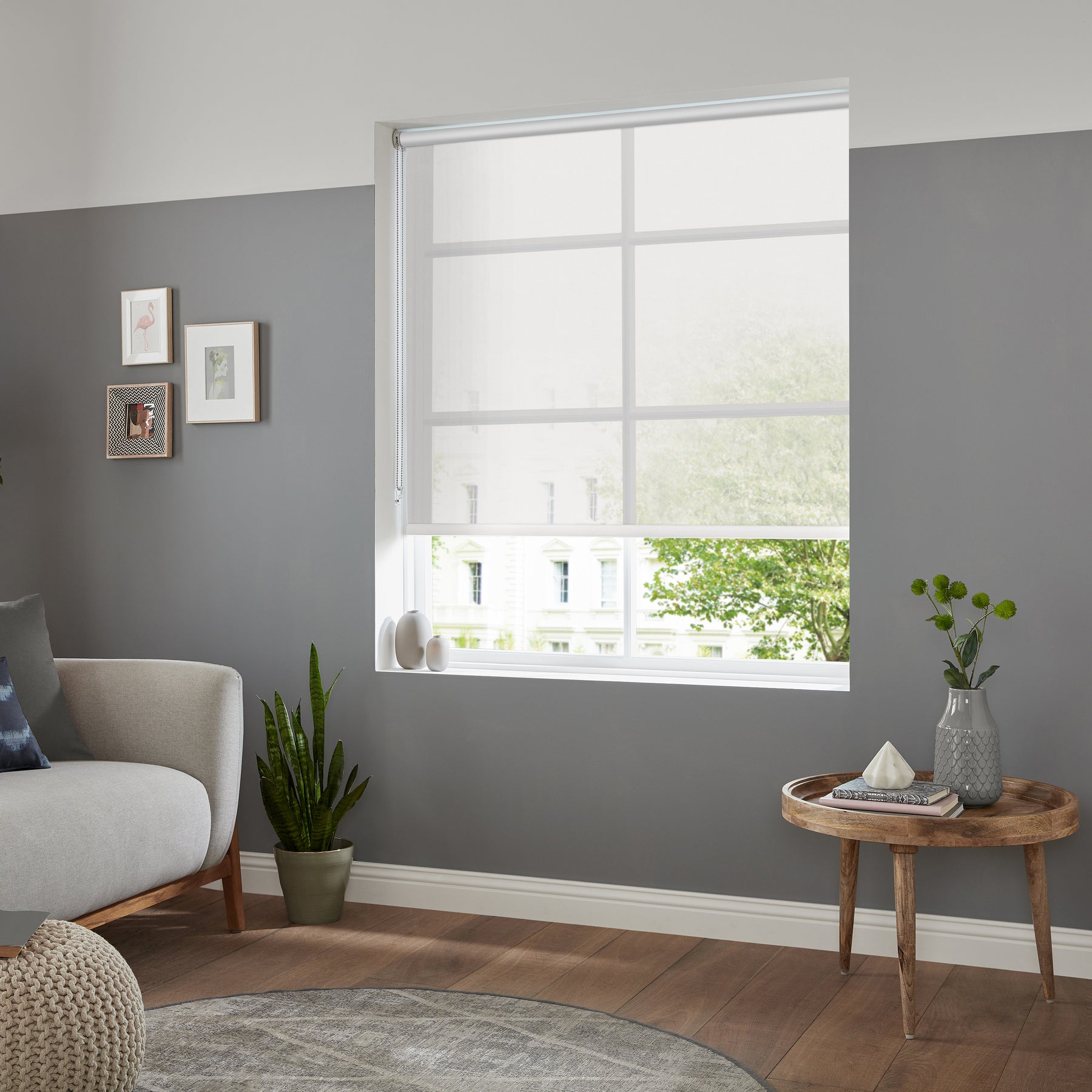 Halo Sheer Made to Measure Roller Blind Snow