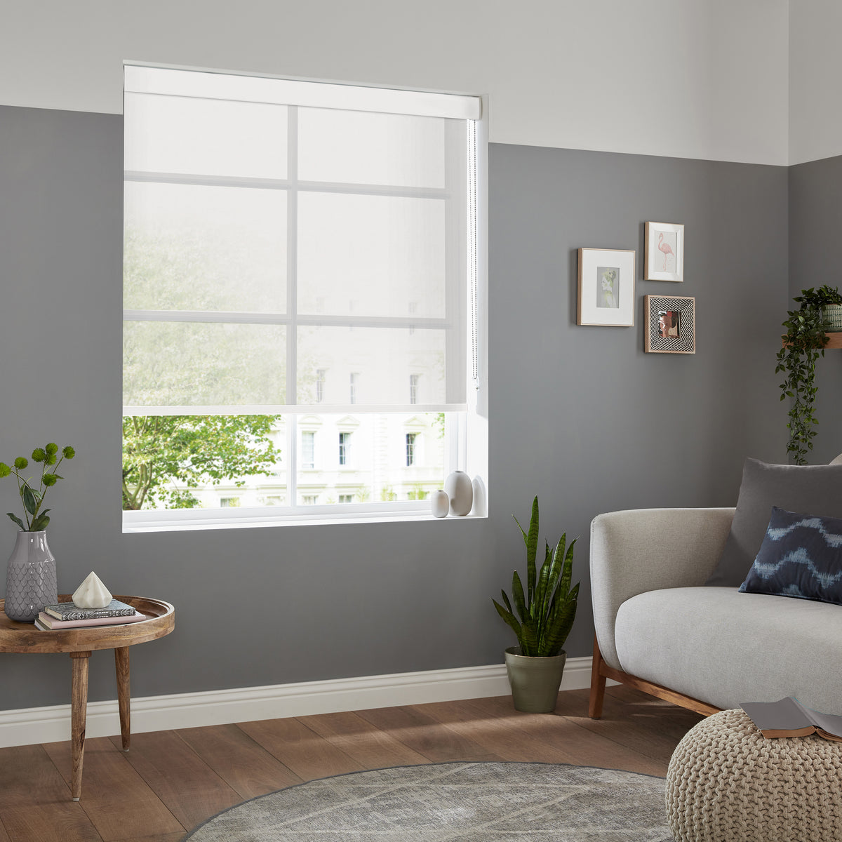 Halo Sheer Made to Measure Roller Blind Snow