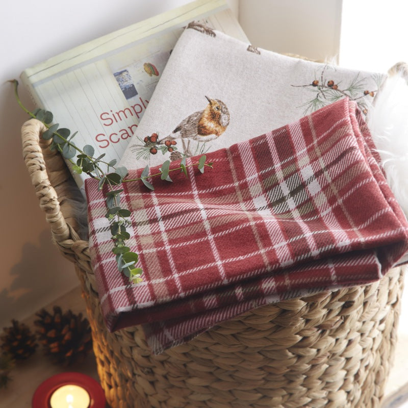 Dreams & Drapes Derwent Check Duvet Cover Bedding Set Natural