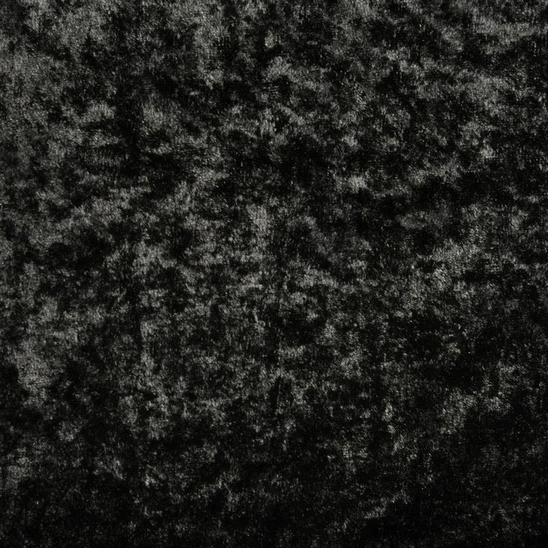 Black Heavy Crushed Bonded Velvet Fabric