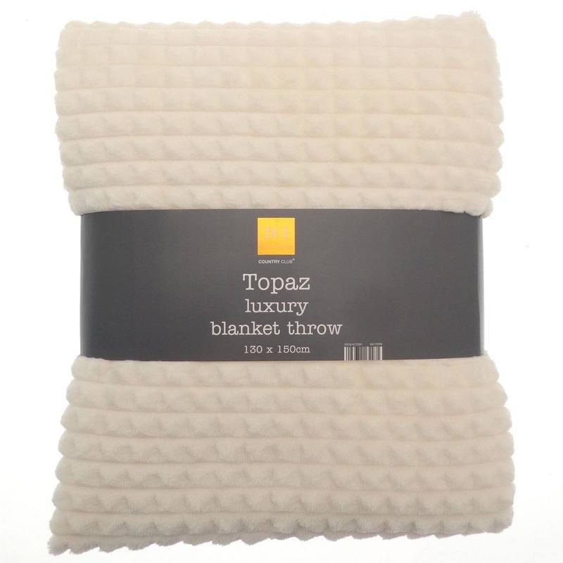 Topaz Fleece Blanket Ivory