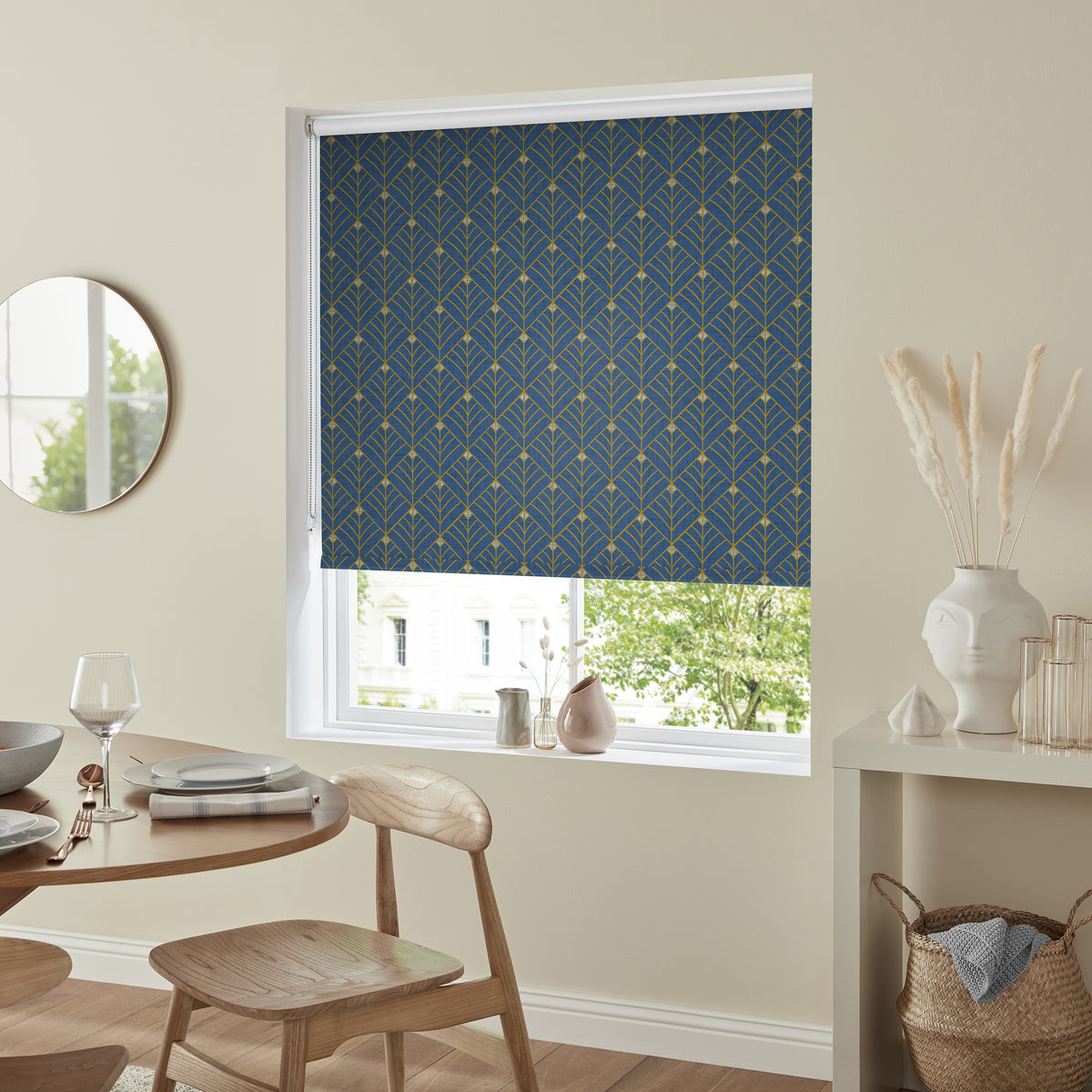 Solitaire Made to Measure Blackout Roller Blind Navy