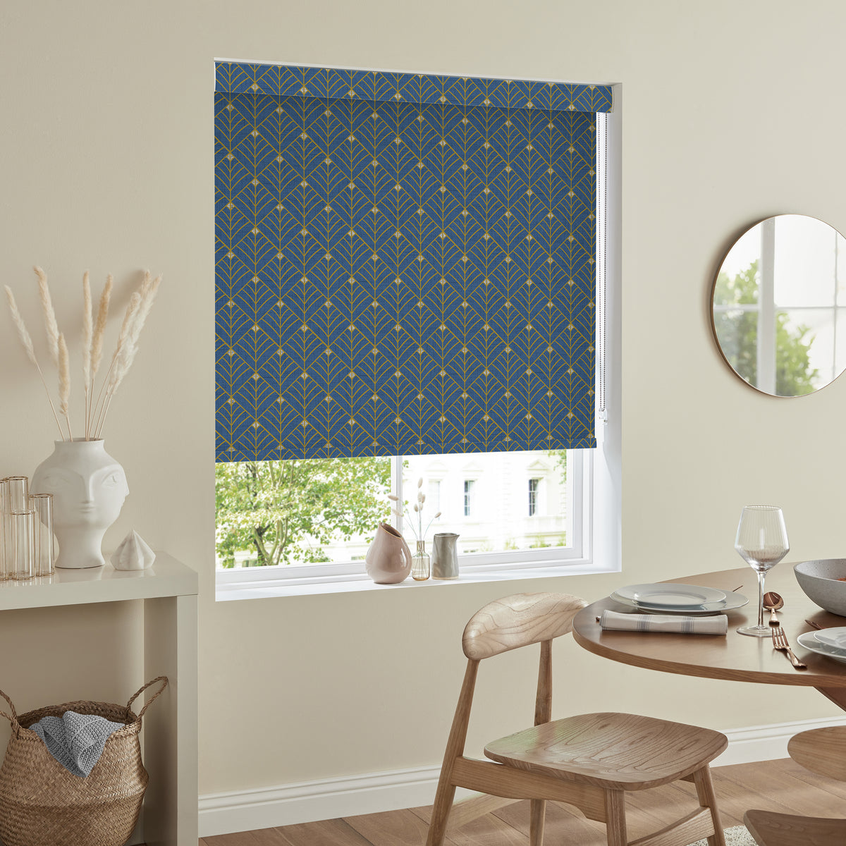Solitaire Made to Measure Blackout Roller Blind Navy
