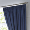 Fusion Dijon Blackout Ready Made Pencil Pleat Curtains Navy