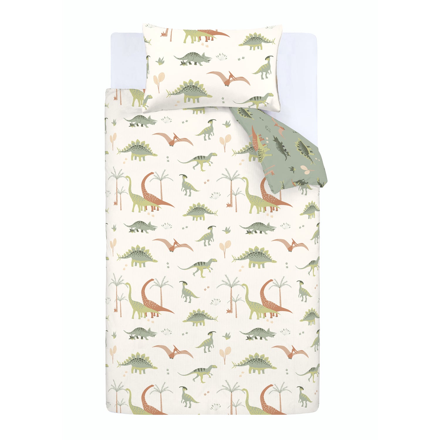 Chapter B Dinosaurs Duvet Cover Bedding Set Natural
