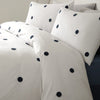 Appletree Boutique Signature Dot Garden Duvet Cover Bedding Set White Navy