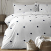 Appletree Boutique Signature Dot Garden Duvet Cover Bedding Set White Navy