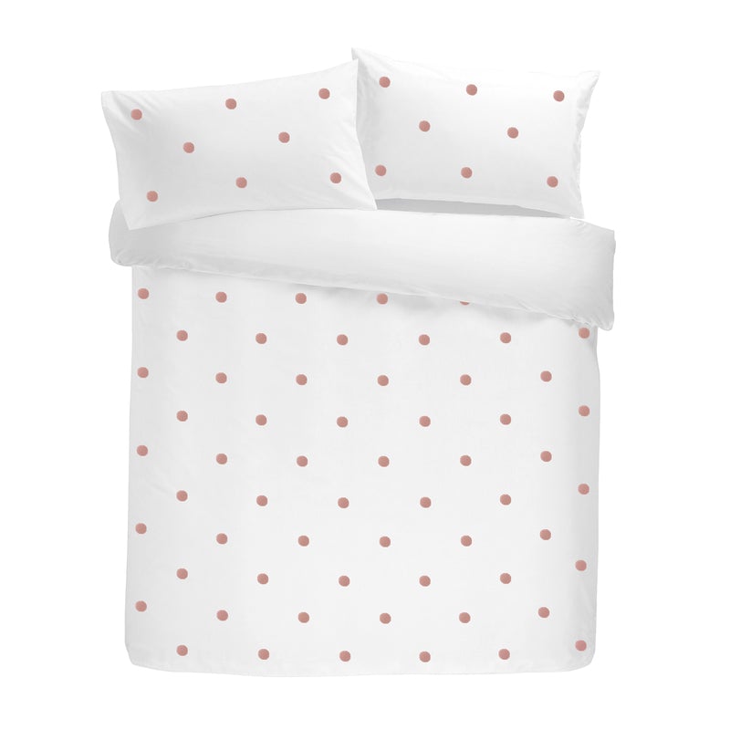 Appletree Boutique Signature Dot Garden Duvet Cover Bedding Set White Pink