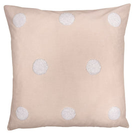 Appletree Signature Dot Garden Filled Cushion 17x17 Pink and White