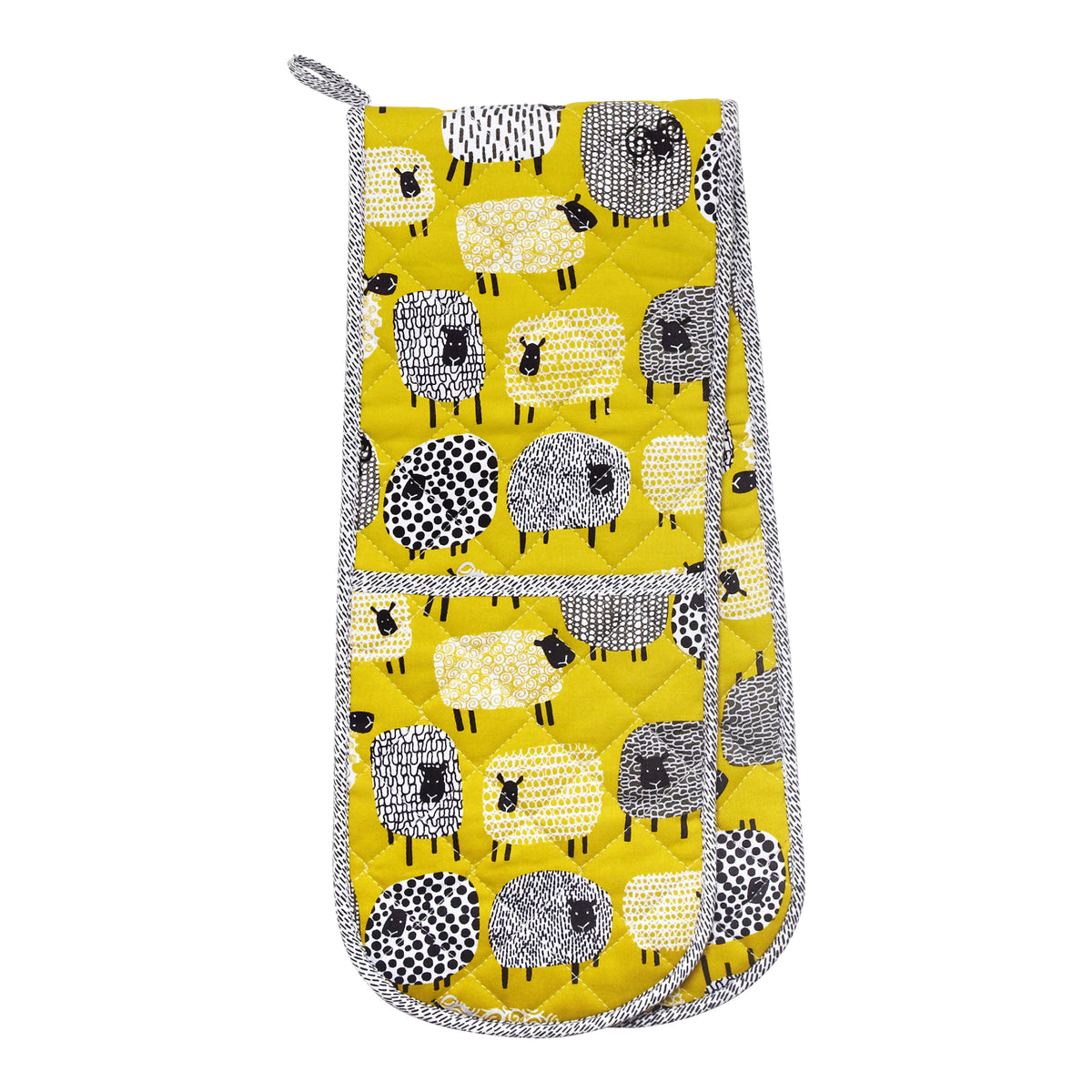 Ulster Weavers Dotty Sheep Double Oven Glove Yellow
