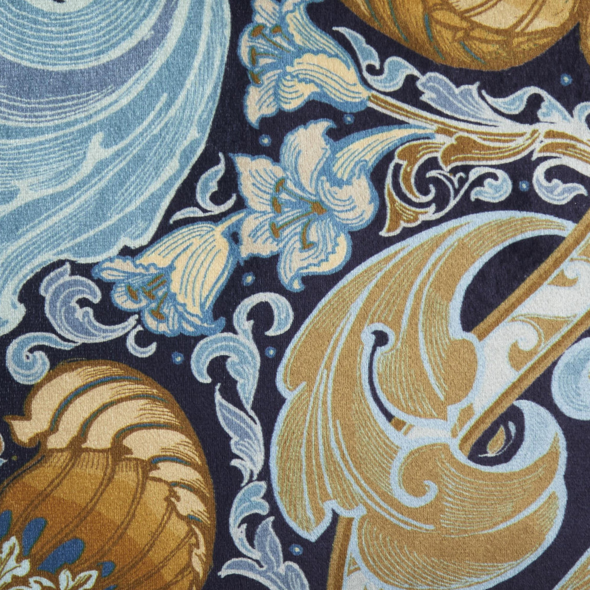 Laurence Llewelyn-Bowen Down The Dilly Filled Cushion 43cm x 43cm Ochre Blue