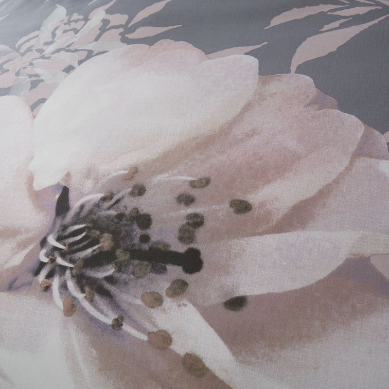 Catherine Lansfield Dramatic Floral Duvet Cover Bedding Set Grey