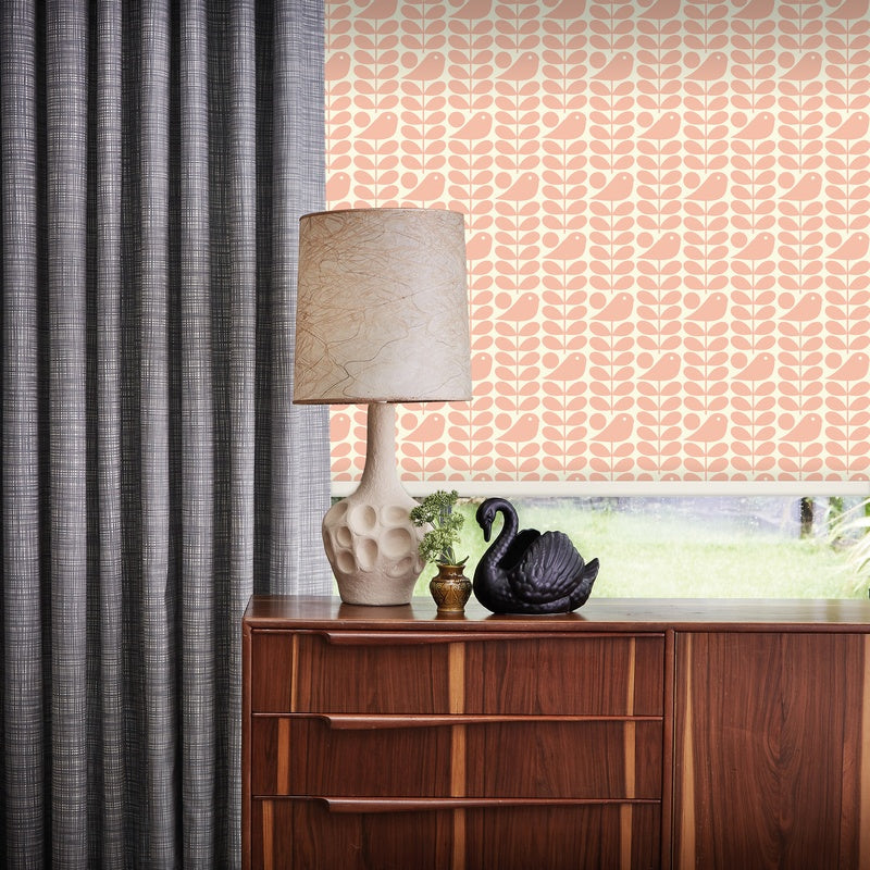 Orla Kiely Early Bird Made to Measure Roller Blind Pale Rose