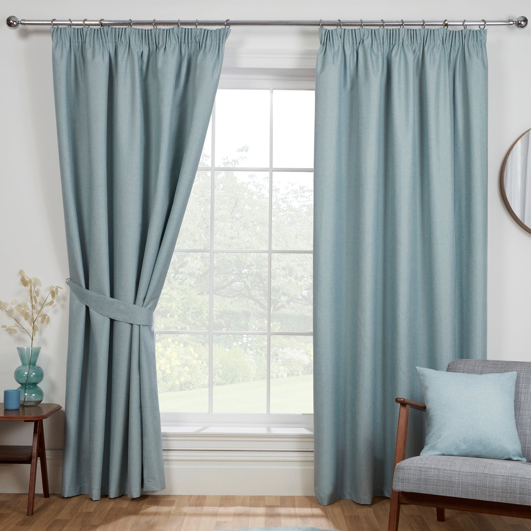 Eclipse Ready Made Blackout Curtains Duck Egg