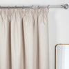 Eclipse Blackout Ready Made Pencil Pleat Curtains Natural