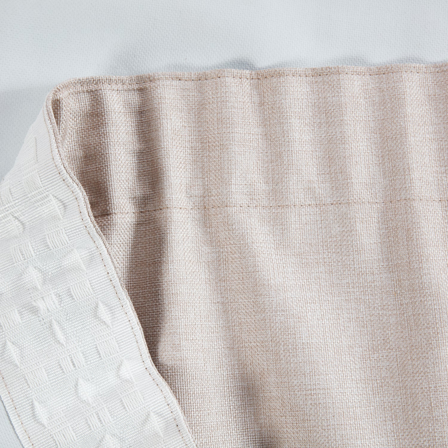 Eclipse Blackout Ready Made Pencil Pleat Curtains Natural