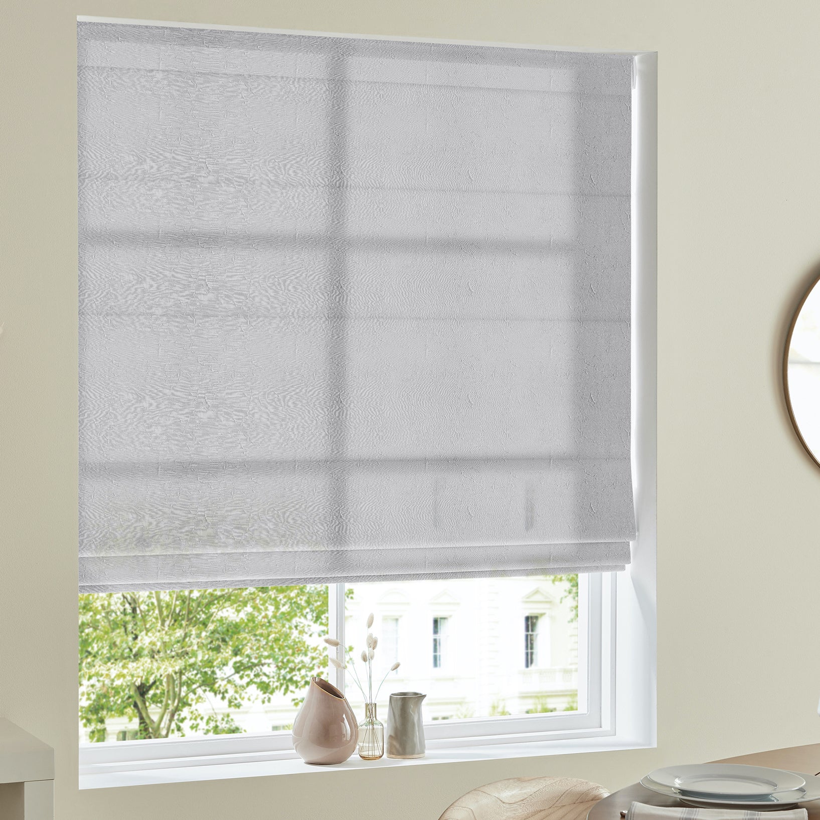 Fog Eloise Sheer Voile Made to Measure Roman Blind | Terrys