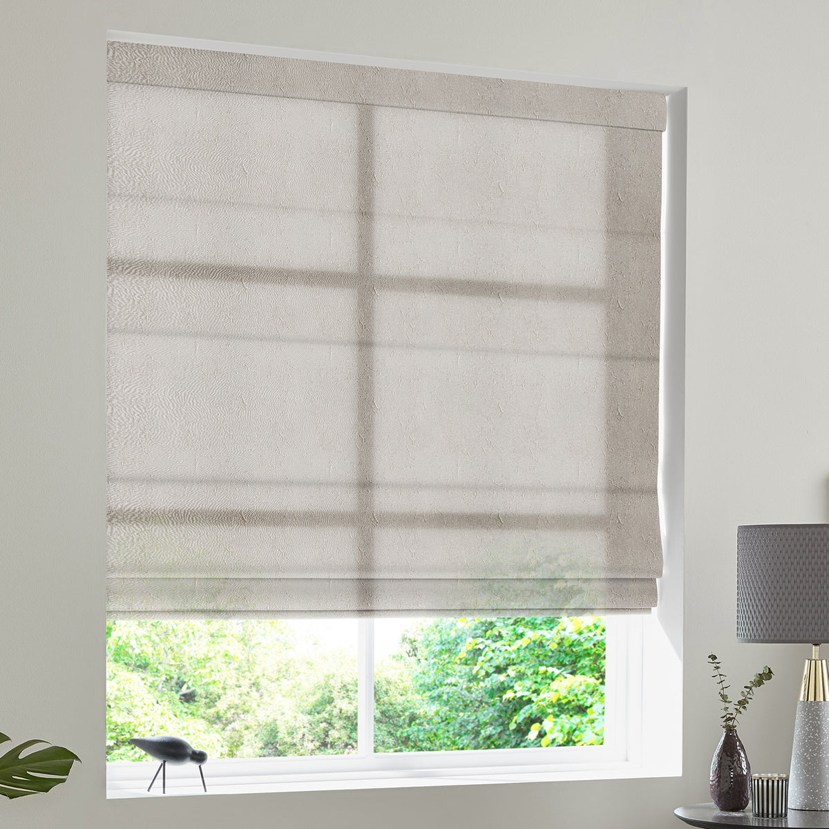 Eloise Sheer Voile Made to Measure Roman Blind Linen