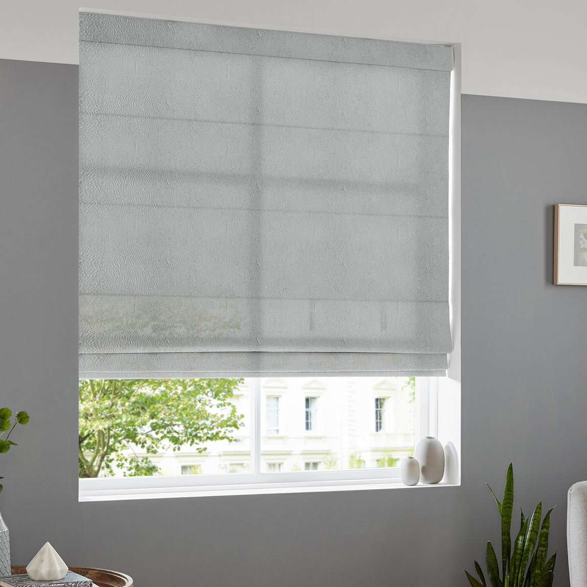 Eloise Sheer Voile Made to Measure Roman Blind Sky