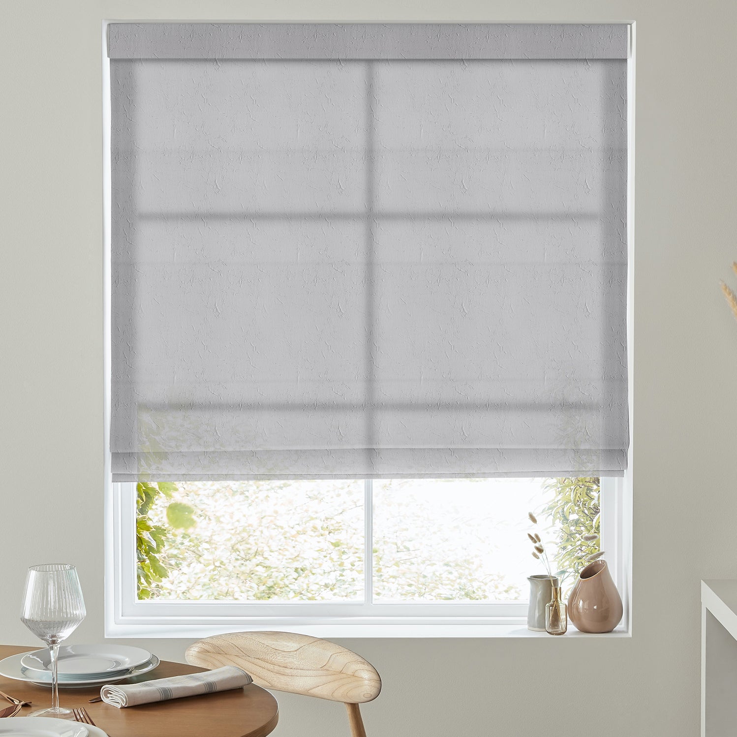 Fog Eloise Sheer Voile Made to Measure Roman Blind | Terrys