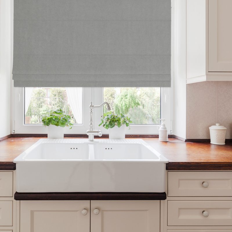 Elvira Made to Measure Roman Blind Silver
