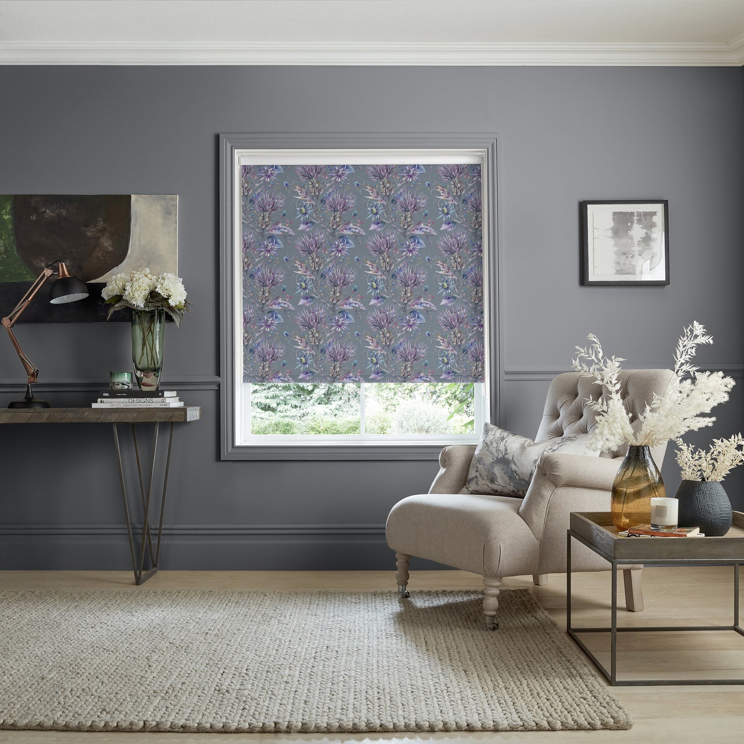 Voyage Elysium Made to Measure Blackout Roller Blind Storm