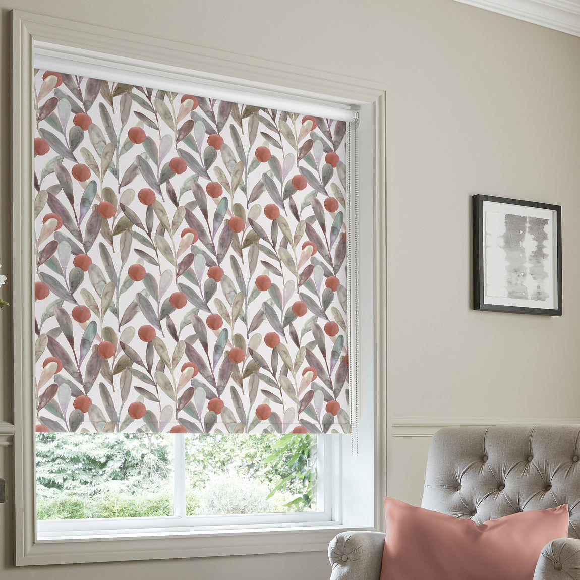 Voyage Enso Made to Measure Blackout Roller Blind Mulberry