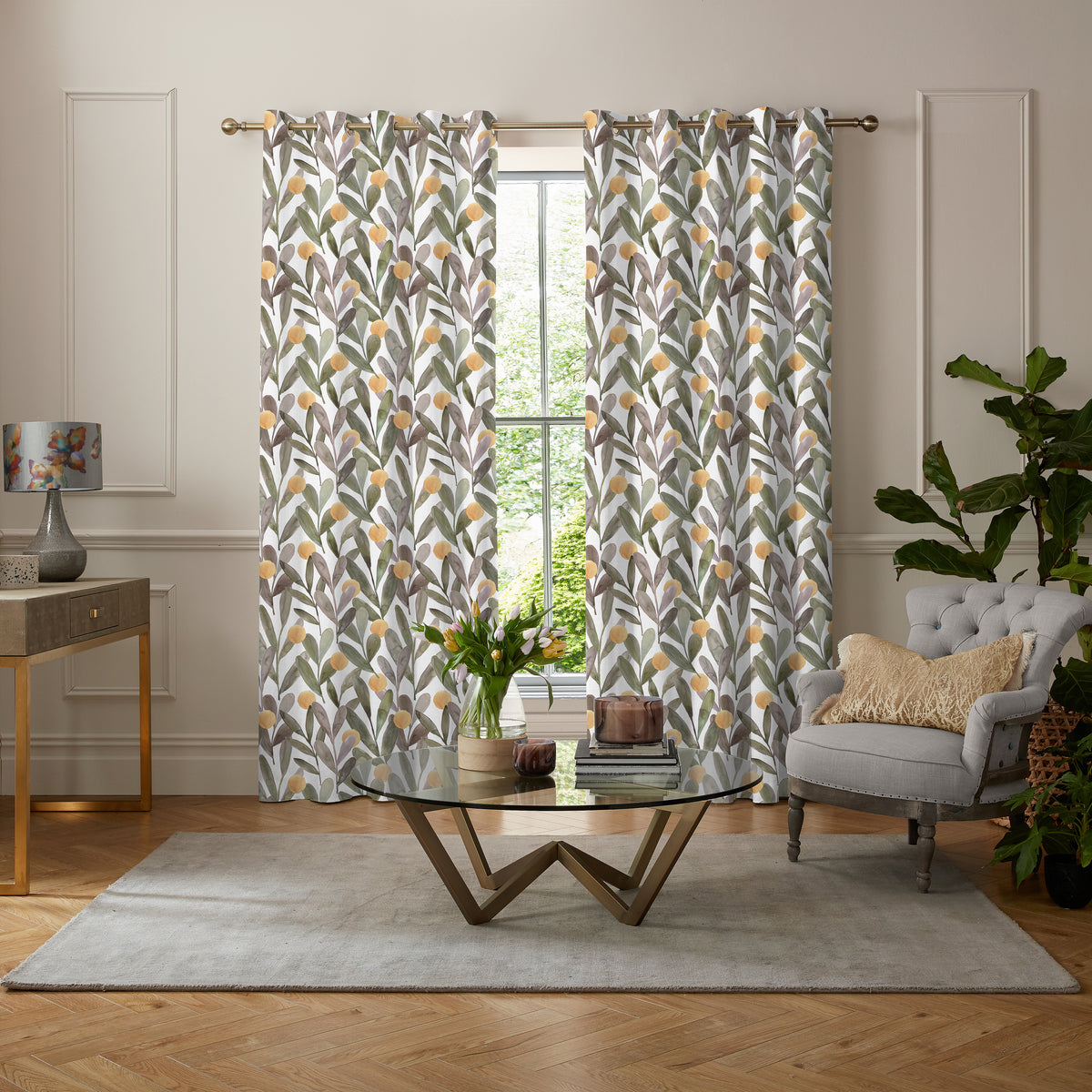 Voyage Enso Made to Measure Curtain Amber
