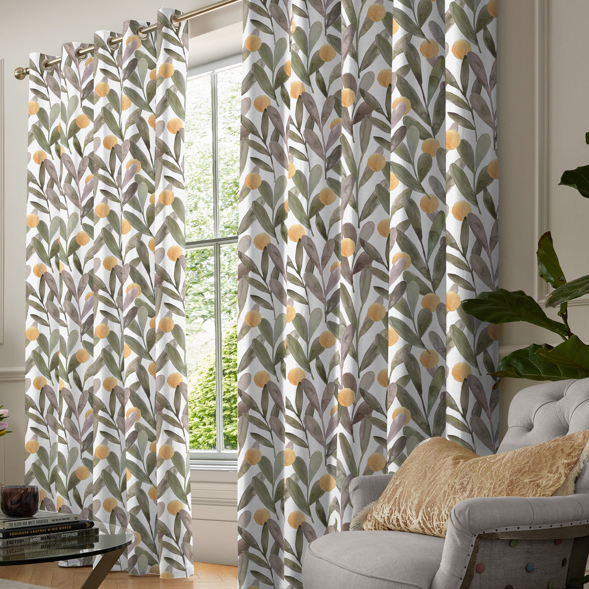 Voyage Enso Made to Measure Curtain Amber
