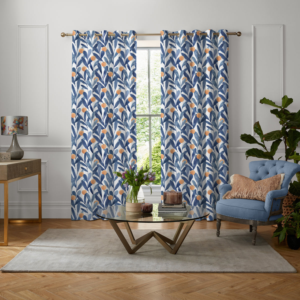 Voyage Enso Made to Measure Curtain Cobalt