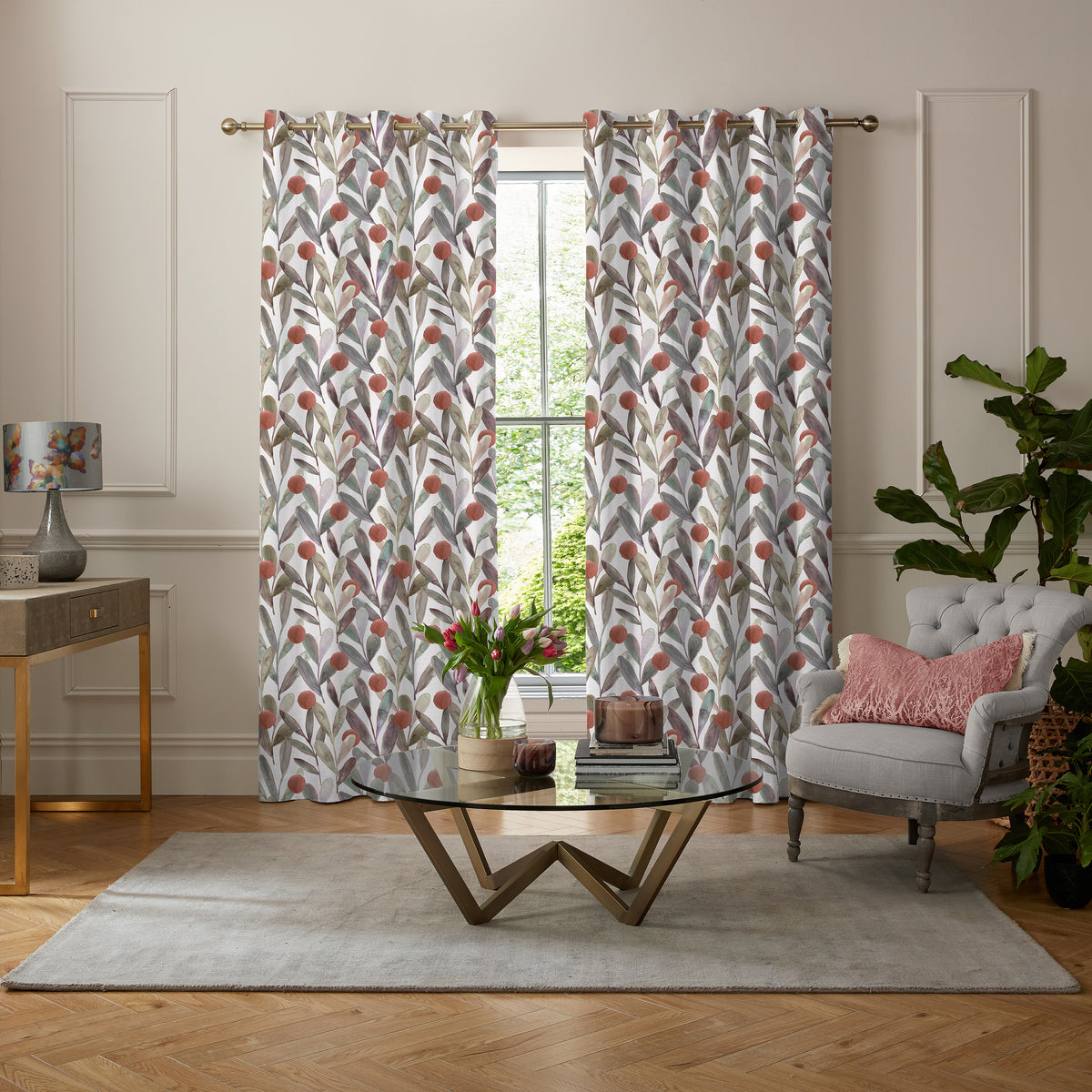 Voyage Enso Made to Measure Curtain Mulberry