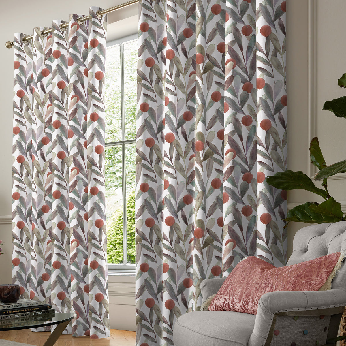Voyage Enso Made to Measure Curtain Mulberry