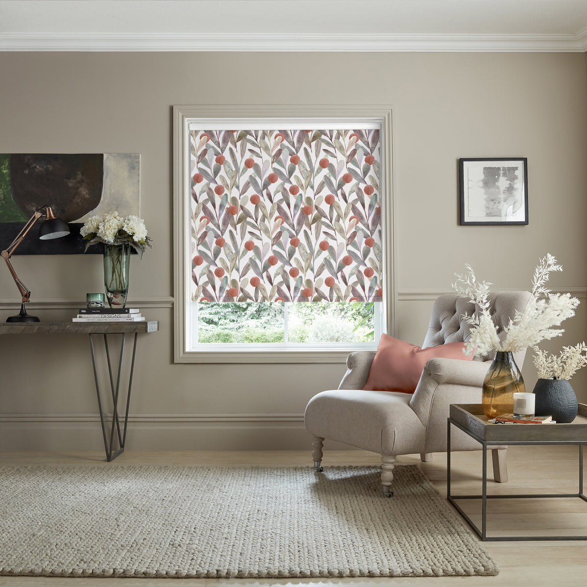 Voyage Enso Made to Measure Blackout Roller Blind Mulberry